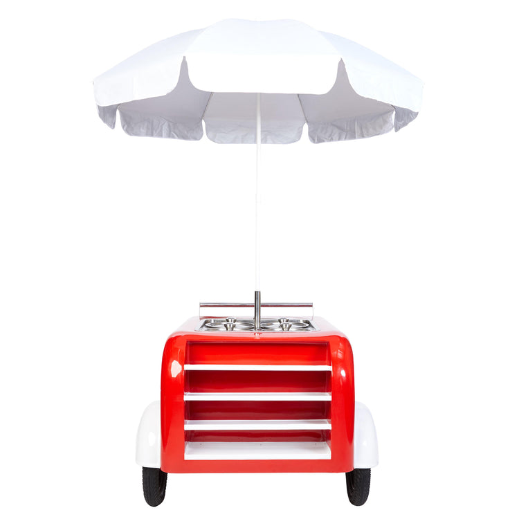 Tamale Cart for sidewalk vending front right view with shelves
